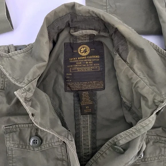 Lucky Brand Olive Green Jacket Utility Standard Issue Military Size XS - Picture 4 of 12